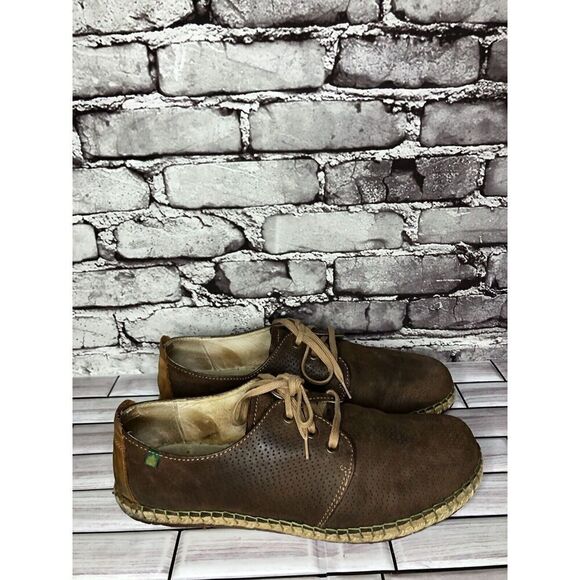 El Naturalista Brown Leather Oxfords Lace Up Sneakers Shoes Men’s Sz 44EU/11M US - Picture 4 of 16